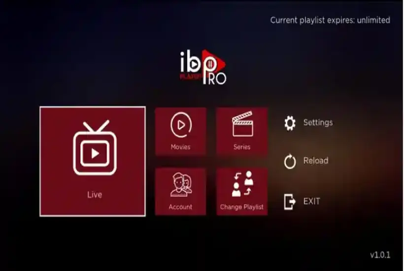 Interfaz de IBO Player mostrando canales IPTV